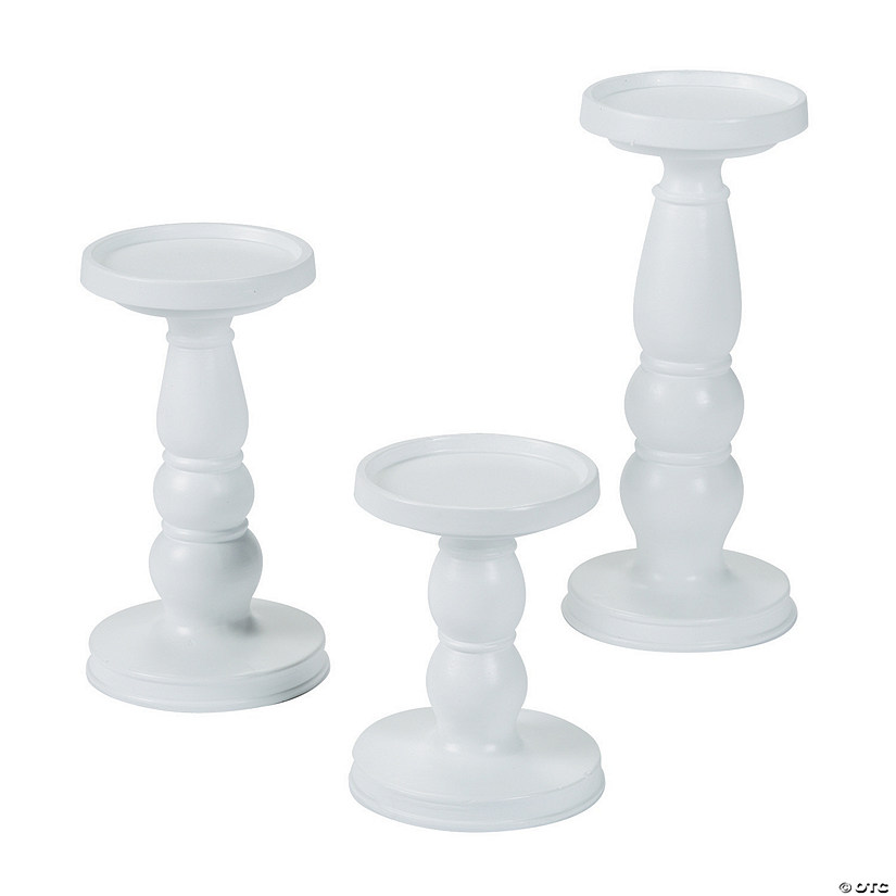 White Candle Holder Set Oriental Trading