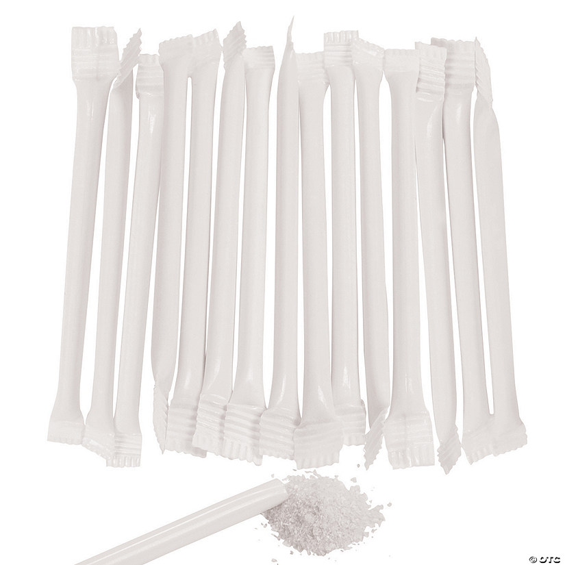White Candy-Filled Straws - 240 Pc. Image