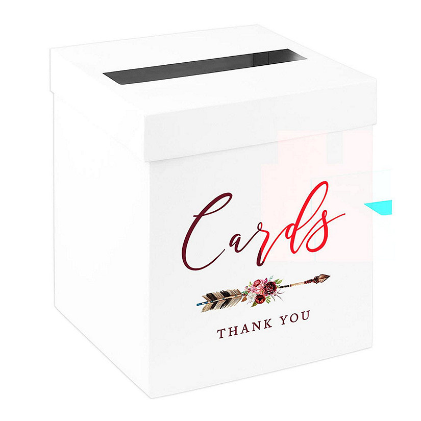 White Card Box Boho Woodland Arrows Image