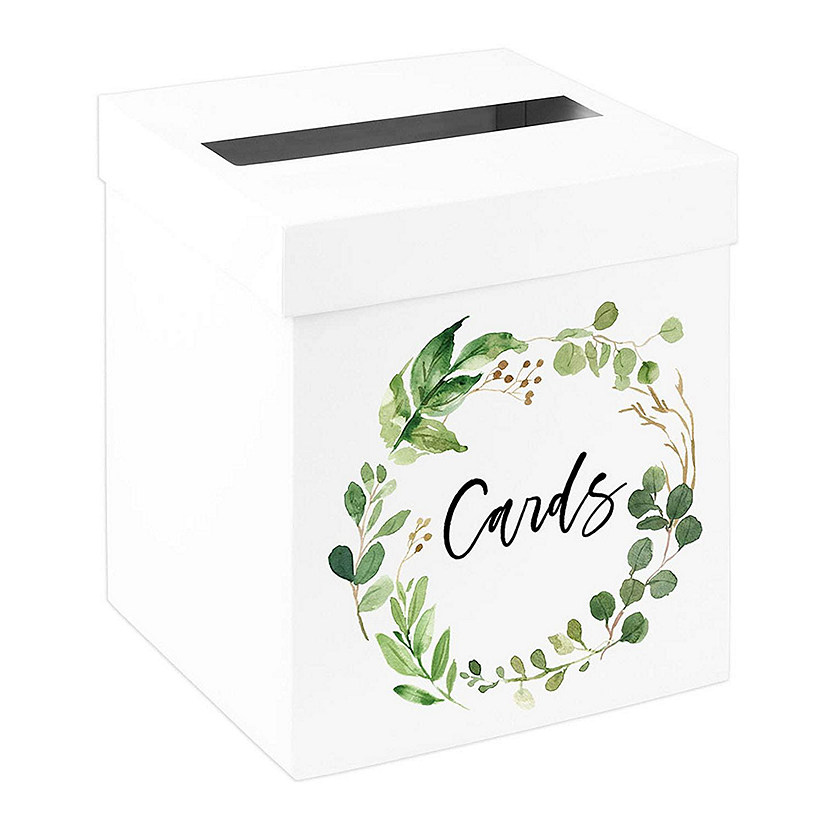 White Card Box Greenery Wreath 10x10 Image