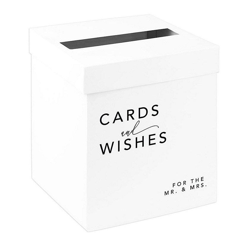White Card Box Modern Minimal Wishes Image