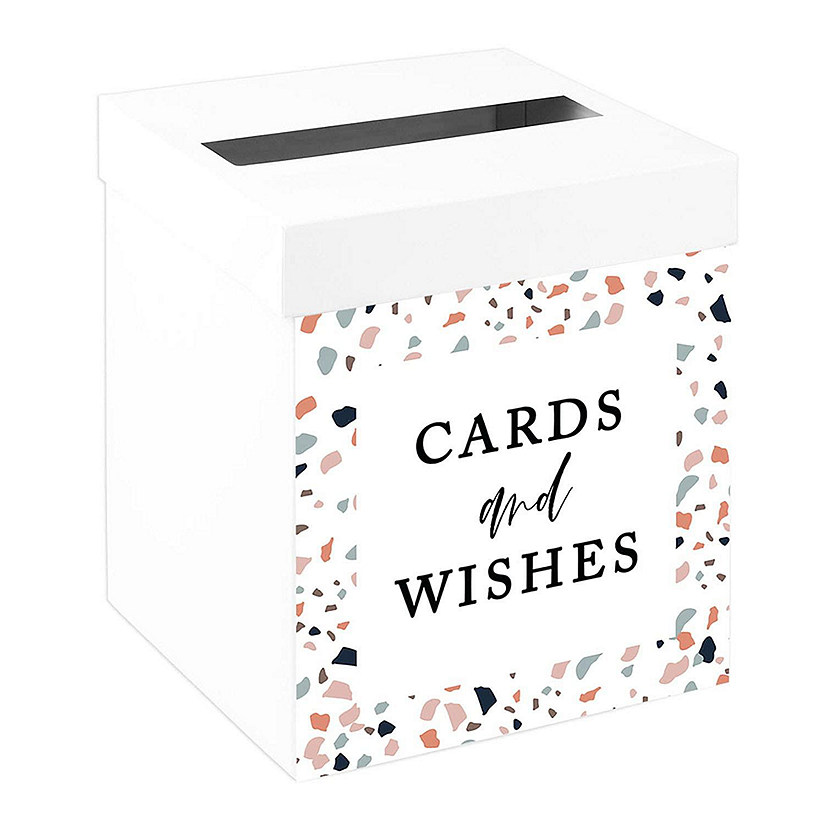 White Card Box Terrazzo Wedding Image