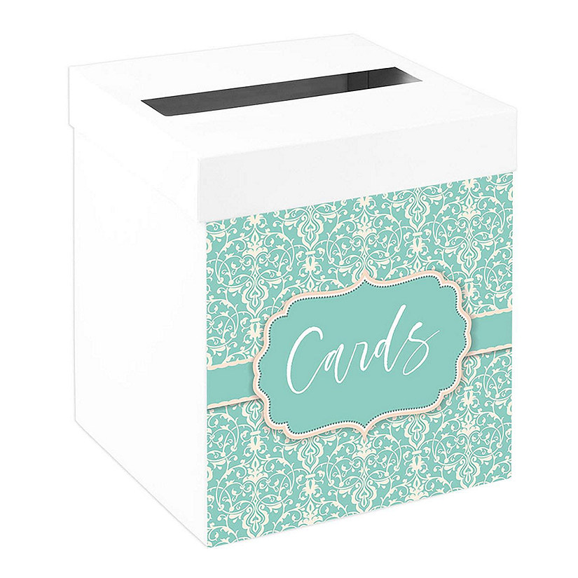 White Card Box Vintage Filigree Image
