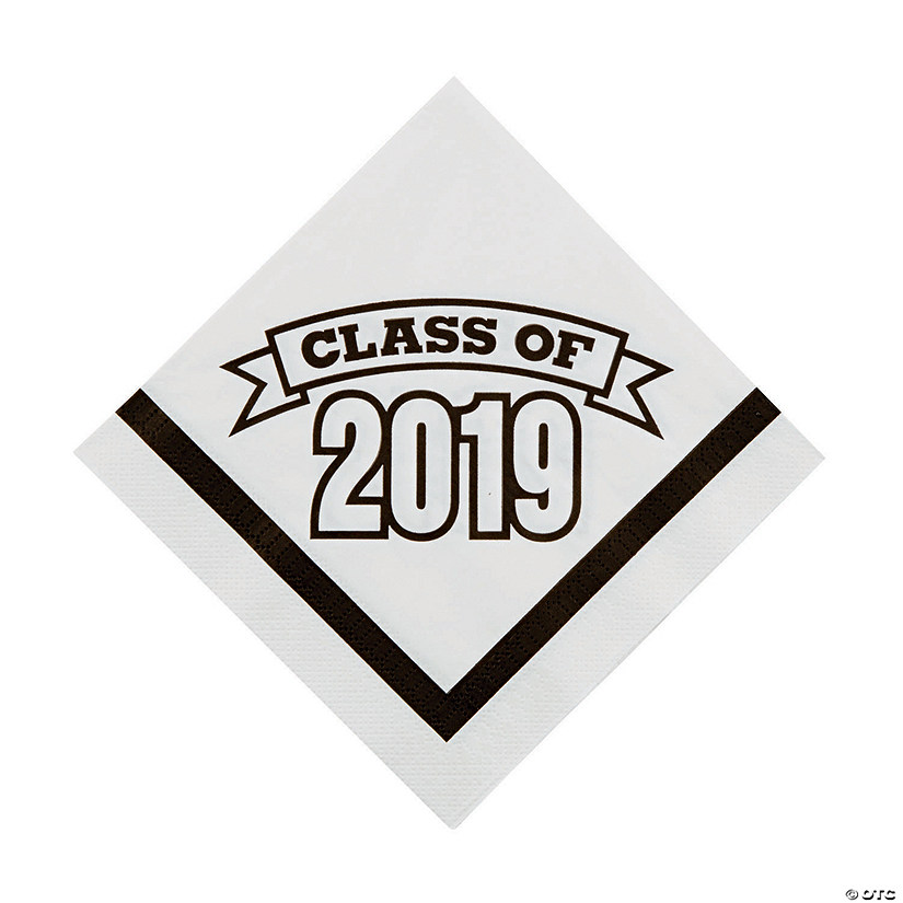 White Class of 2019 Luncheon Napkins Image