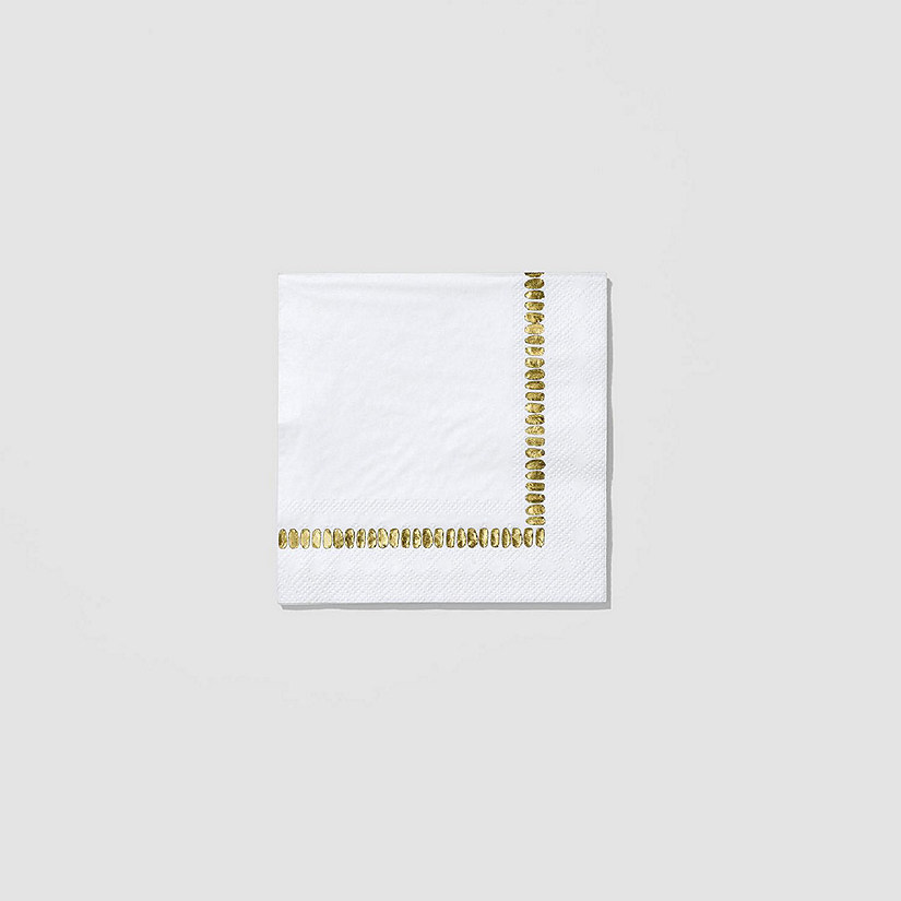 White Cocktail Napkins -25/Pack - 25 Pieces Image