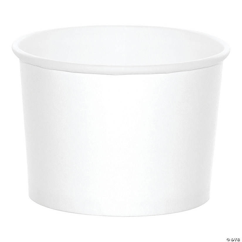 White Disposable Paper Snack Cups - 8 Ct. Image