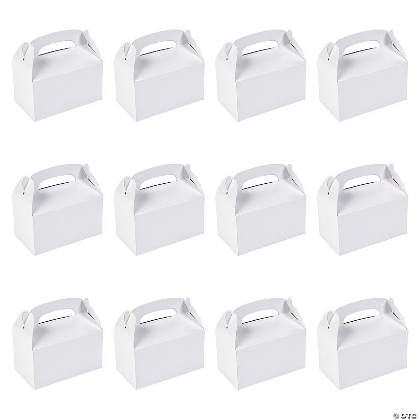 White Favor Boxes - 12 Pc. Image