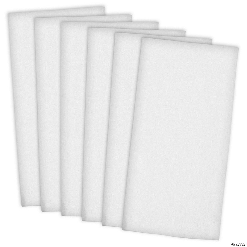 White Flat Woven Dishtowels Set Of 6 Image