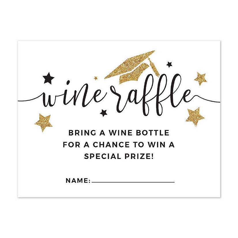 White Gold Wine Raffle Cards, 30pk Image