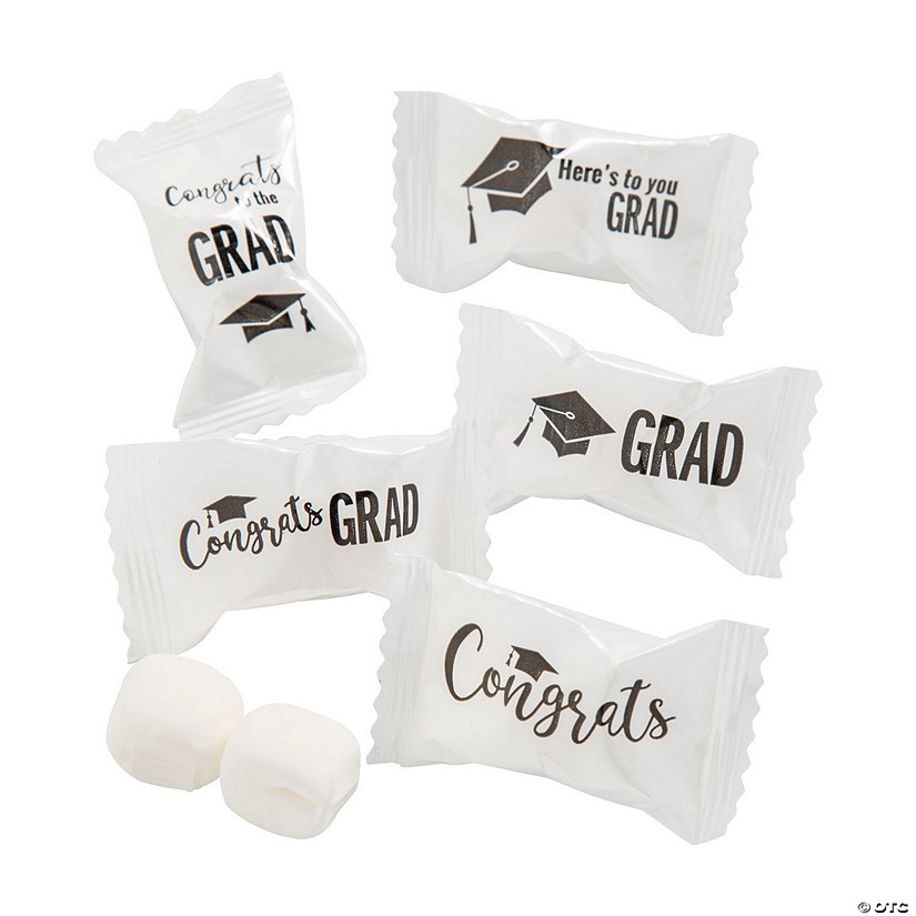 White Graduation Buttermints - 108 Pc. Image
