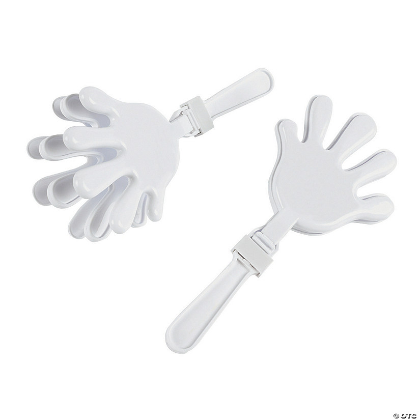 White Hand Clappers - 12 Pc. Image