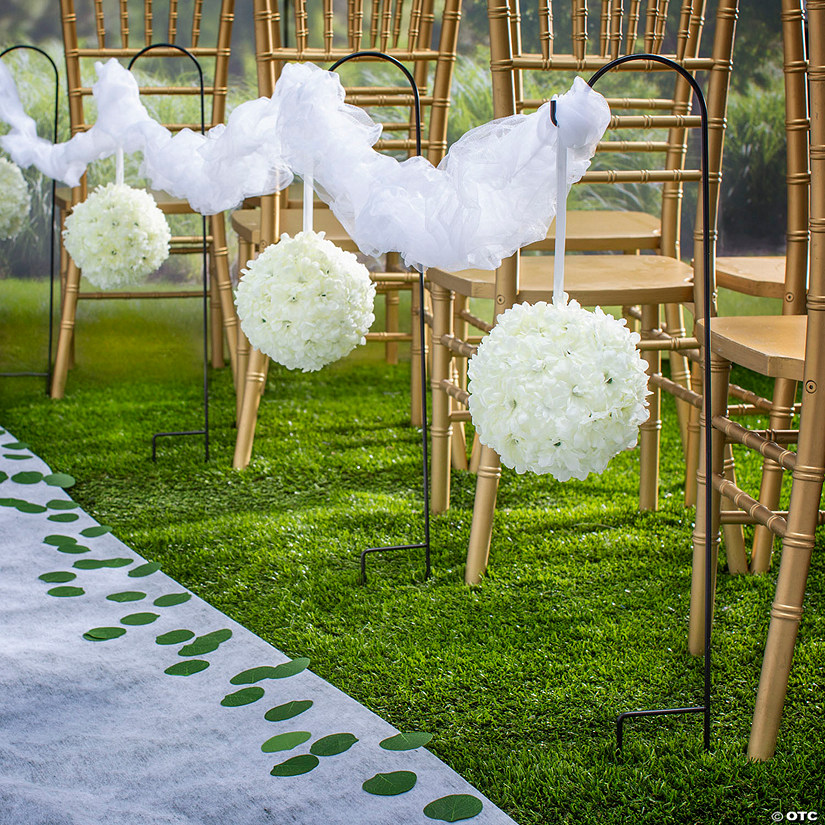White Hydrangea Outdoor Wedding Aisle Decorating Kit - 26 Pc. Image