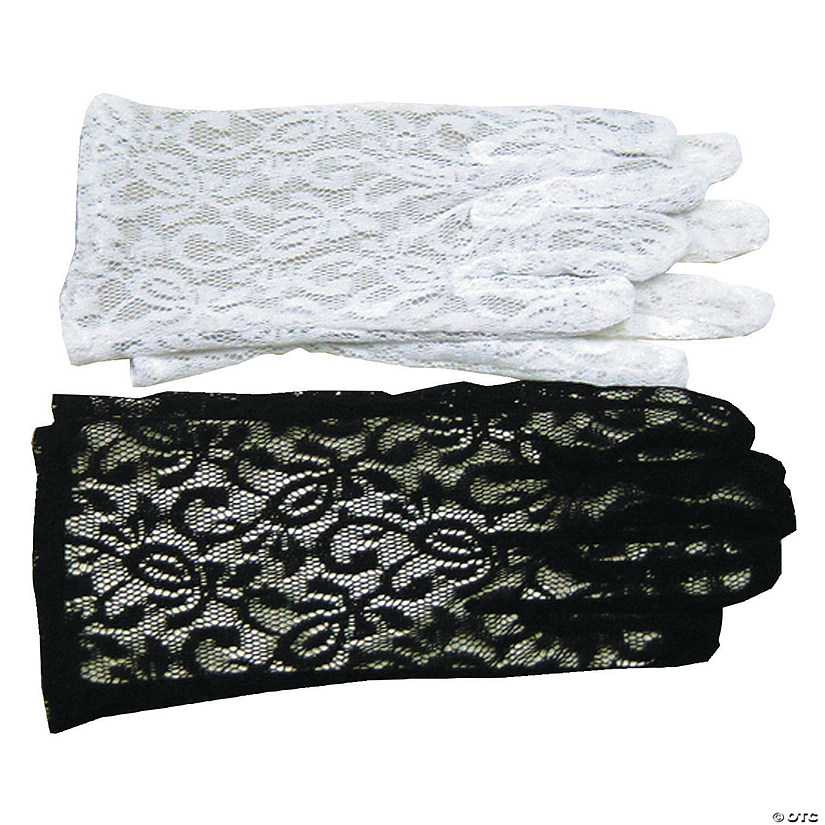 White Lace Gloves Oriental Trading