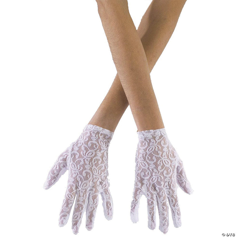 White Lace Gloves Image