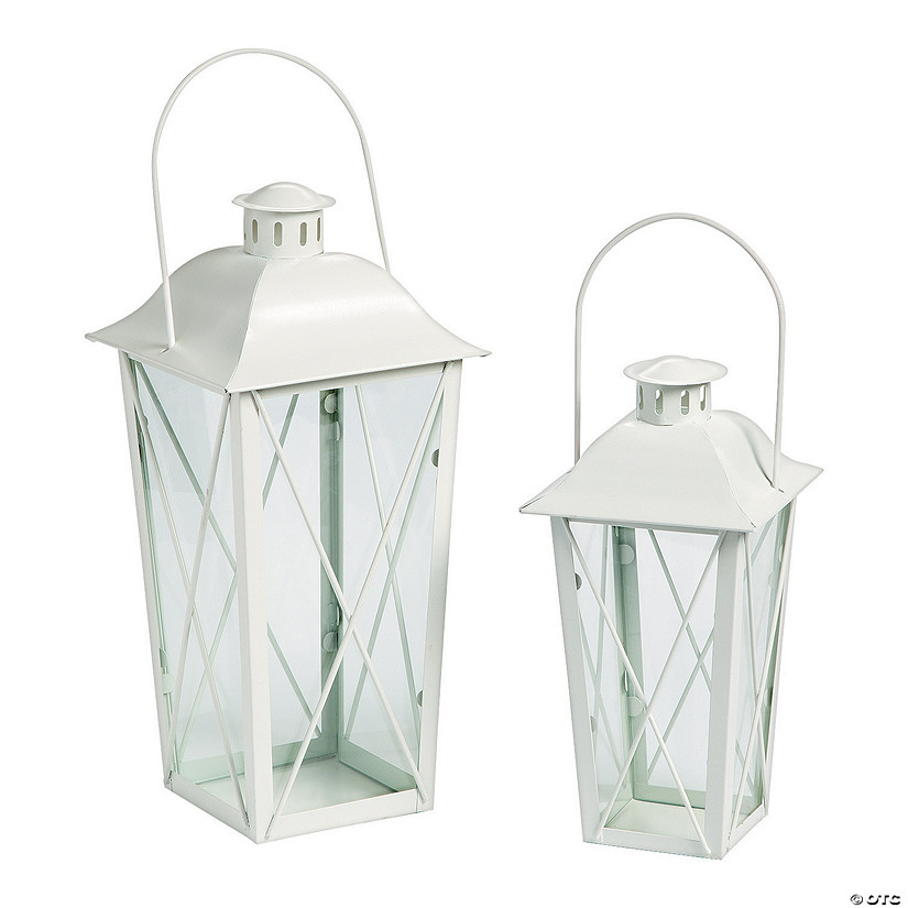 White Lantern Set - 2 Pc. Image