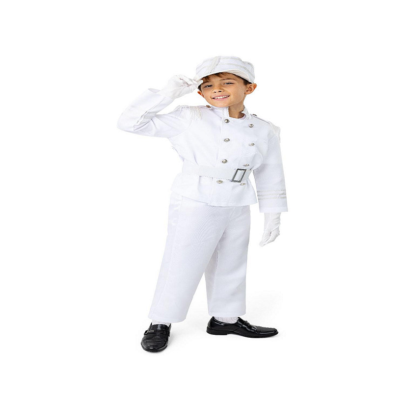 White Marching Band Costume M Image