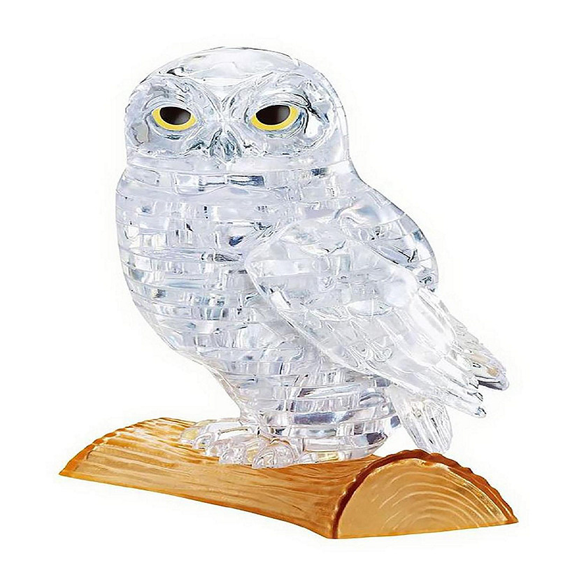 White Owl 42 Piece 3D Crystal Jigsaw Puzzle Image