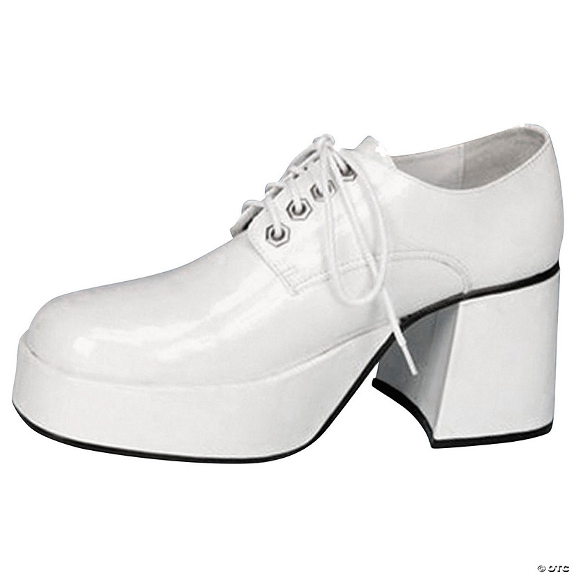 White Patent Leather Platform Shoes Image
