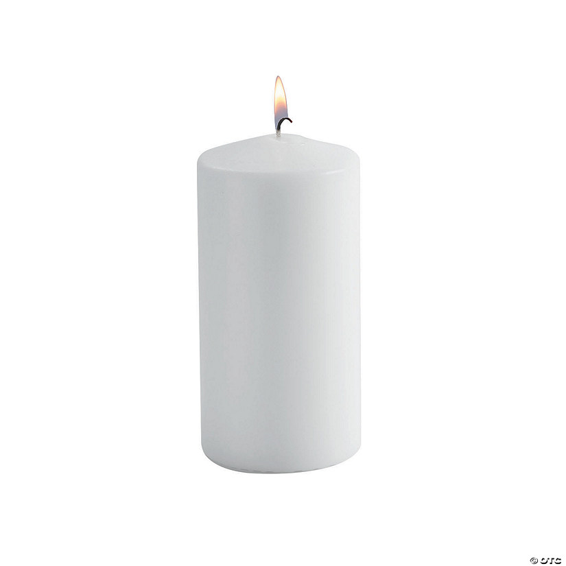 White Pillar Candles - 2 Pc. Image