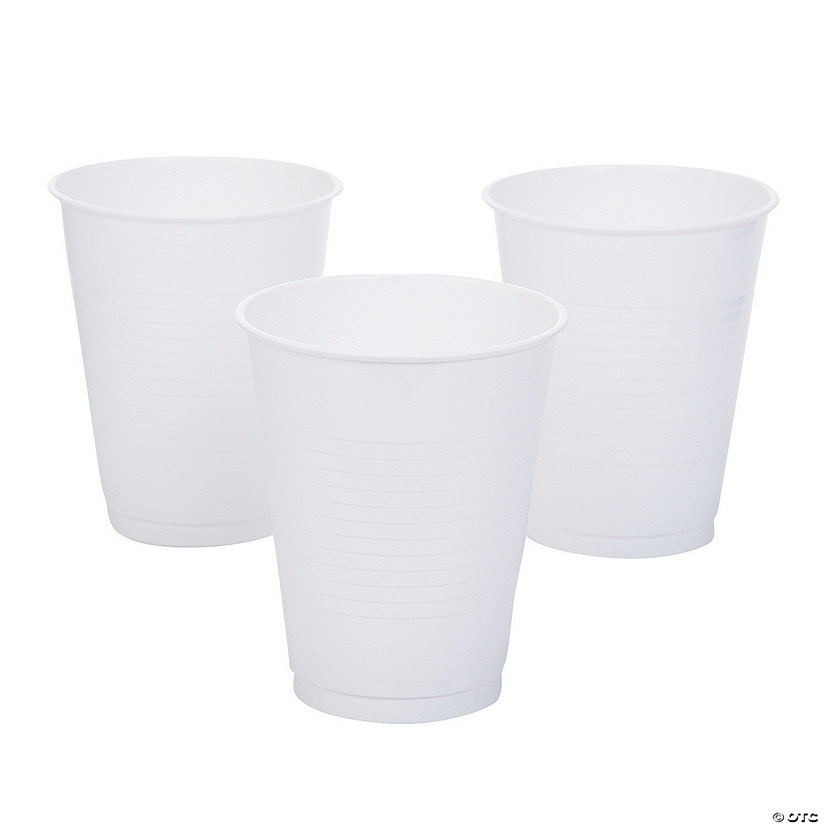 White Plastic Cups 20 Ct. Oriental Trading