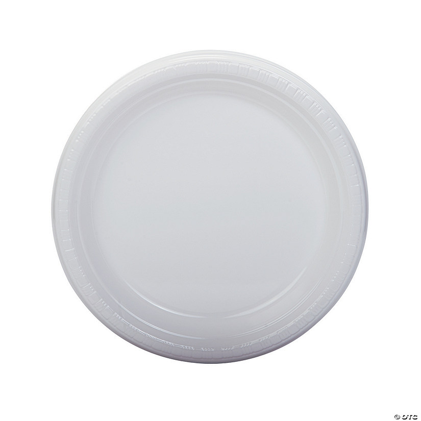 White Plastic Dinner Plates Oriental Trading