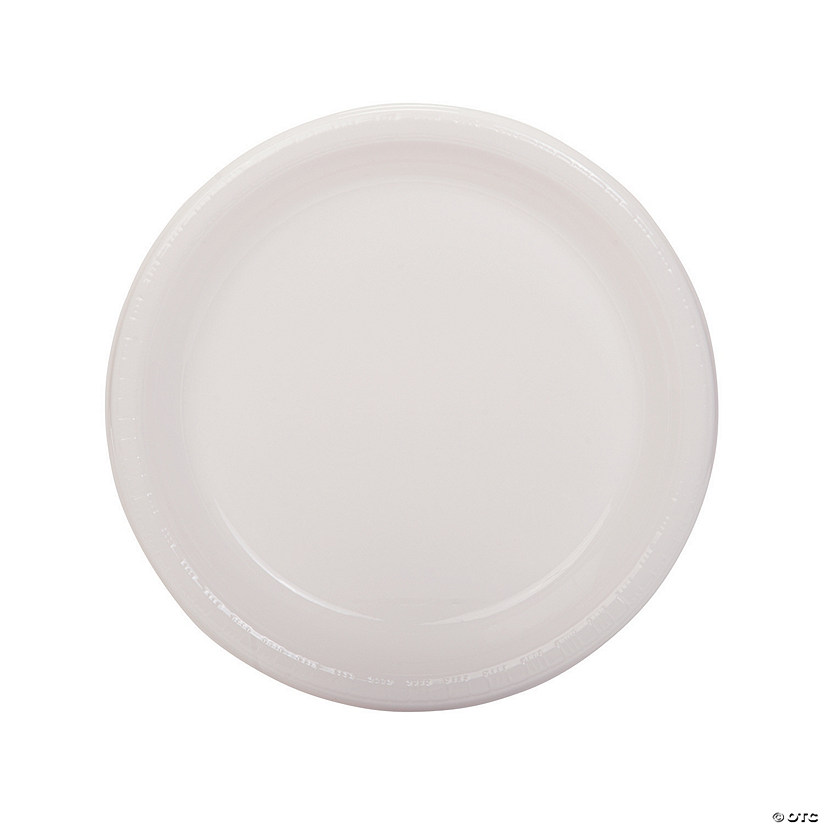 White Plastic Dinner Plates Oriental Trading