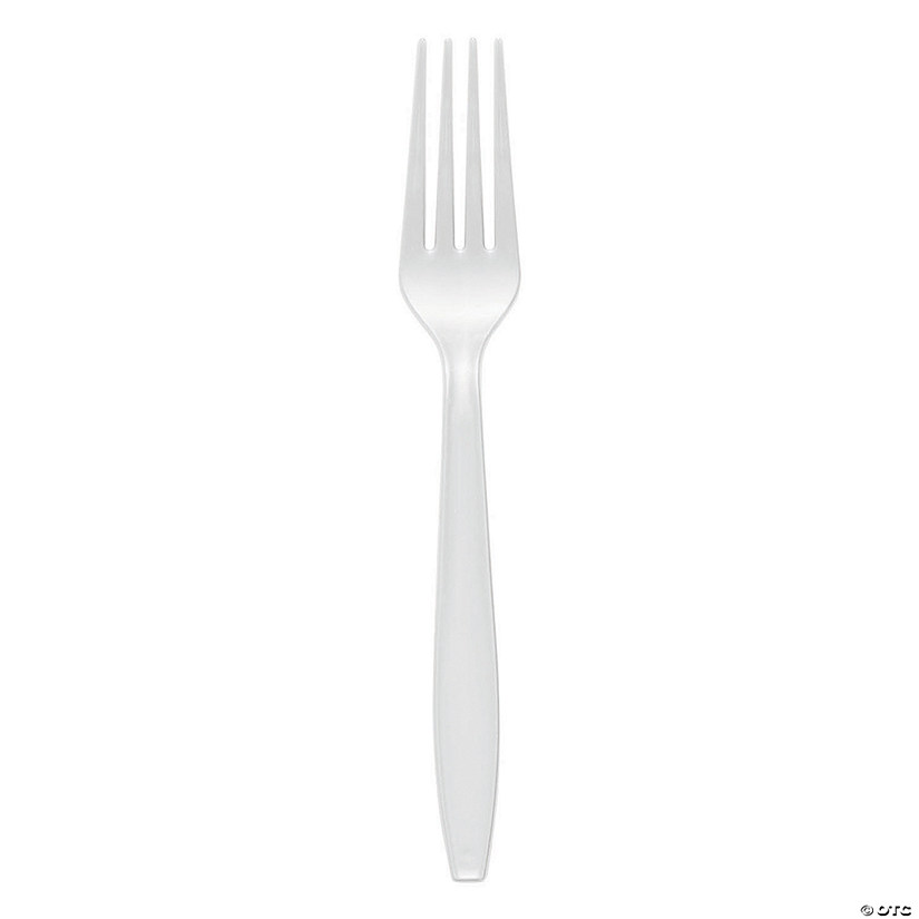 White Plastic Disposable Forks (600 Forks) Image