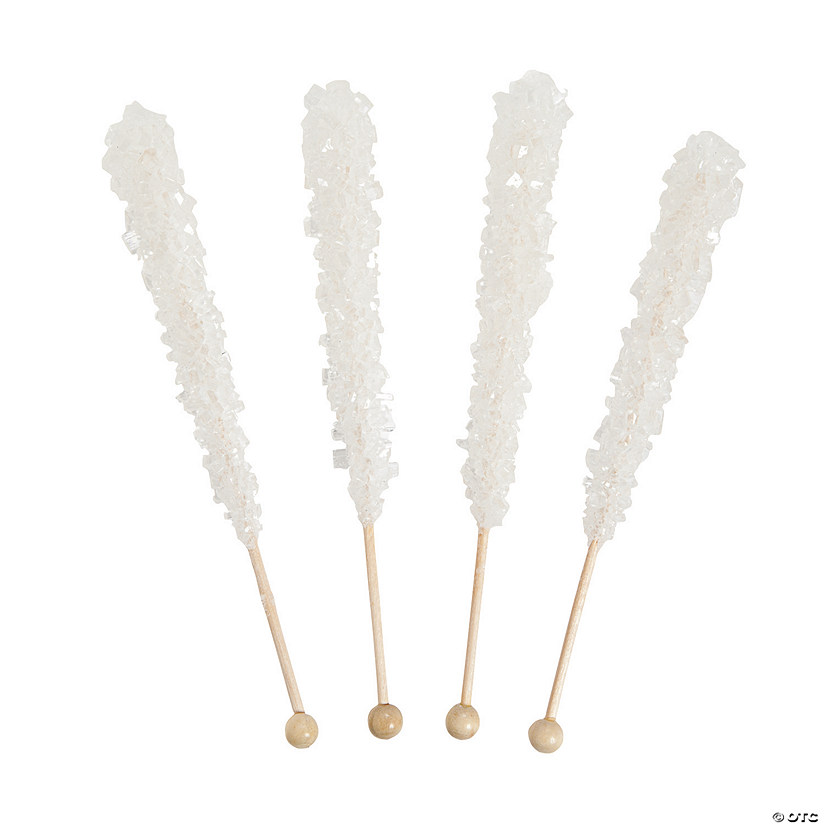 White Rock Candy Lollipops - 12 Pc. Image