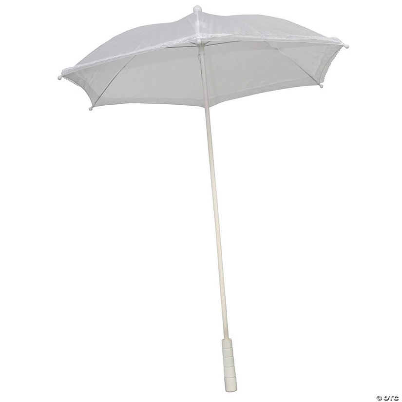 White Ruffle Parasol Image