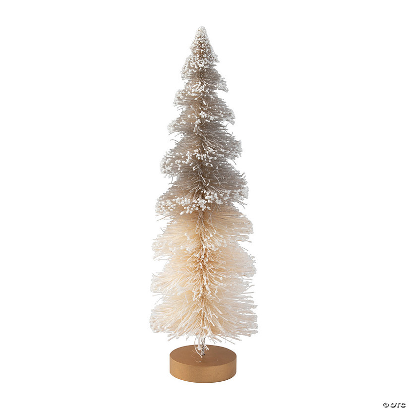 White Sisal Bottle Brush Christmas Tree Image