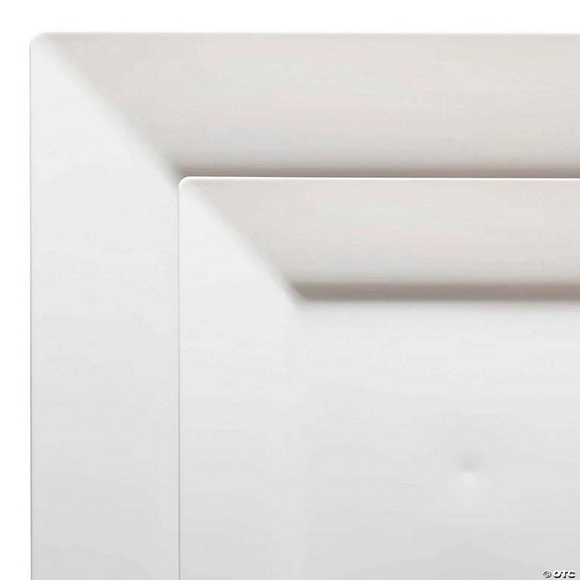 White Square Plastic Plates Dinnerware Value Set - 20 Dinner Plates + 20 Salad Plates Image