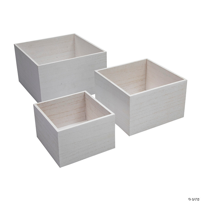 White Storage Box Set &amp;#8211; 3 Pc.  Image