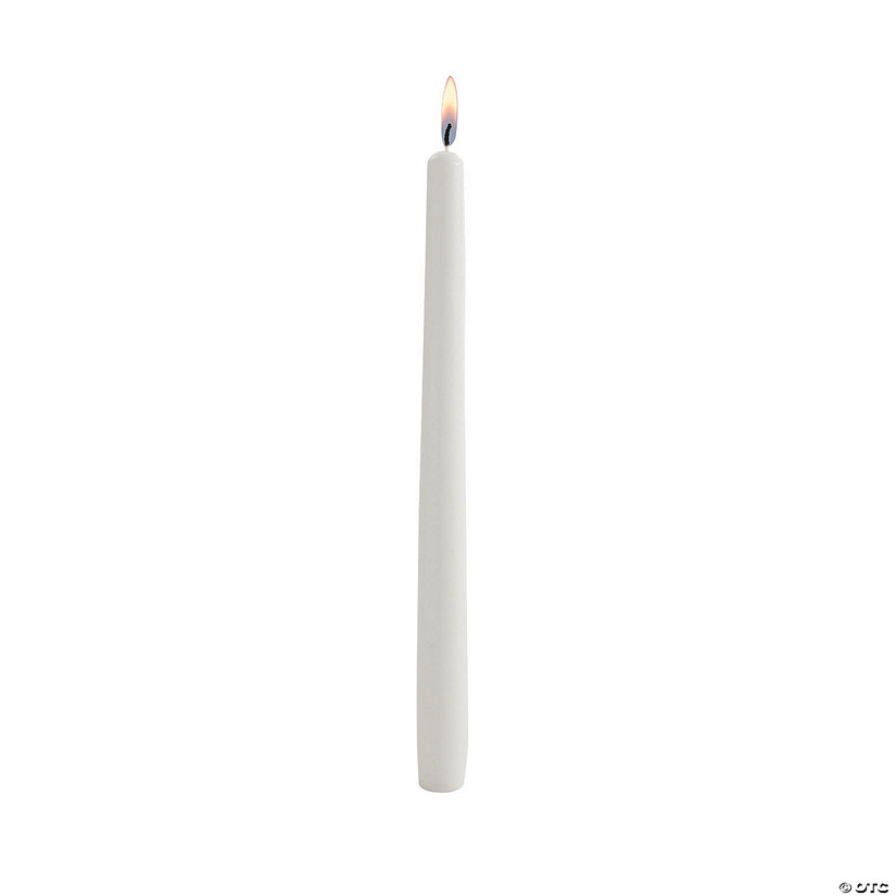 White Taper Candles - 12 Pc. Image