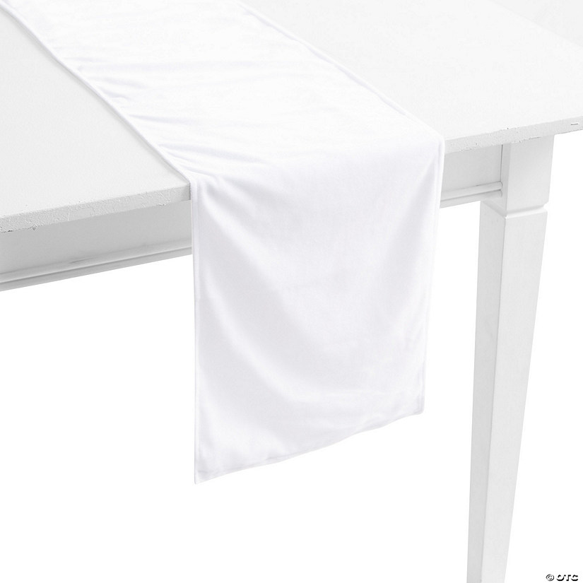 White Velvet Table Runner Image