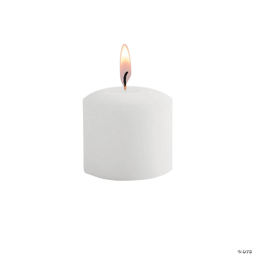 White Votive Candles - 12 Pc. Image
