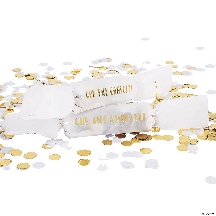 White Wedding Confetti Poppers Oriental Trading