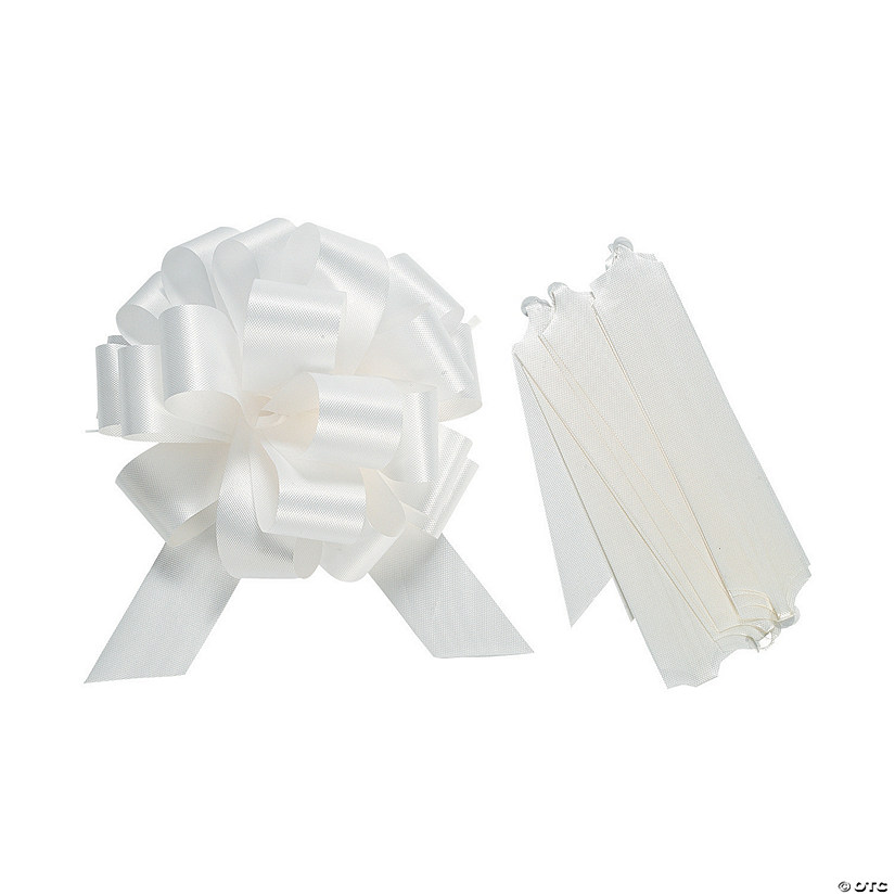 White Wedding Pull Bows - 12 Pc. Image