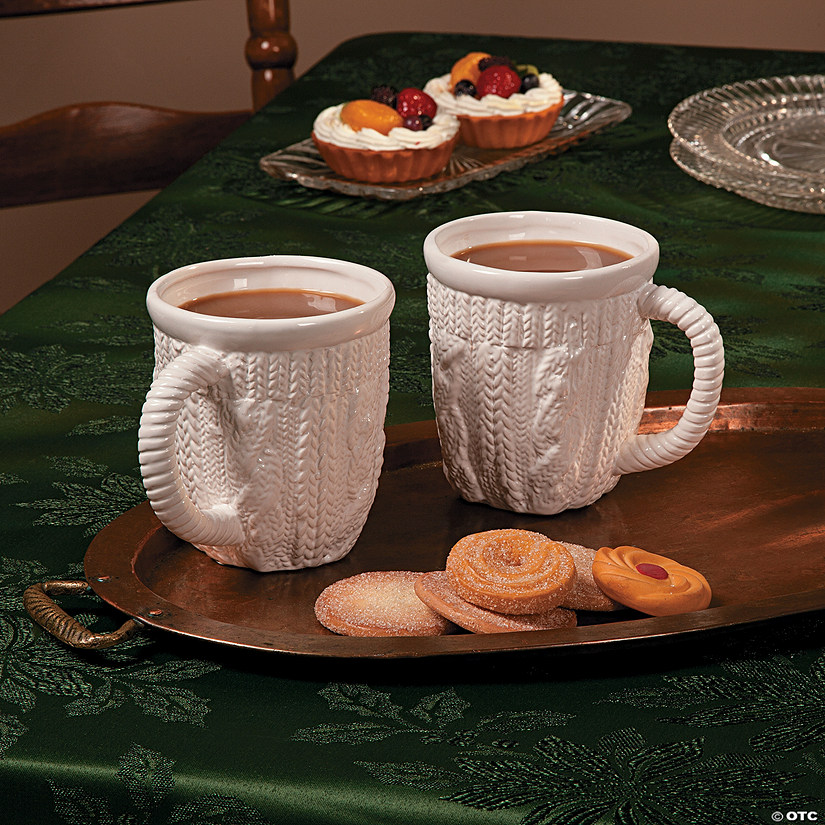 White Winter Ceramic Mugs Image