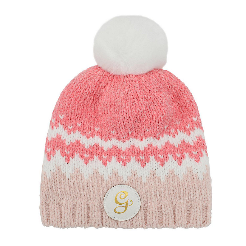 Wicked G Pink Chenille Yarn Cuffless Beanie Image