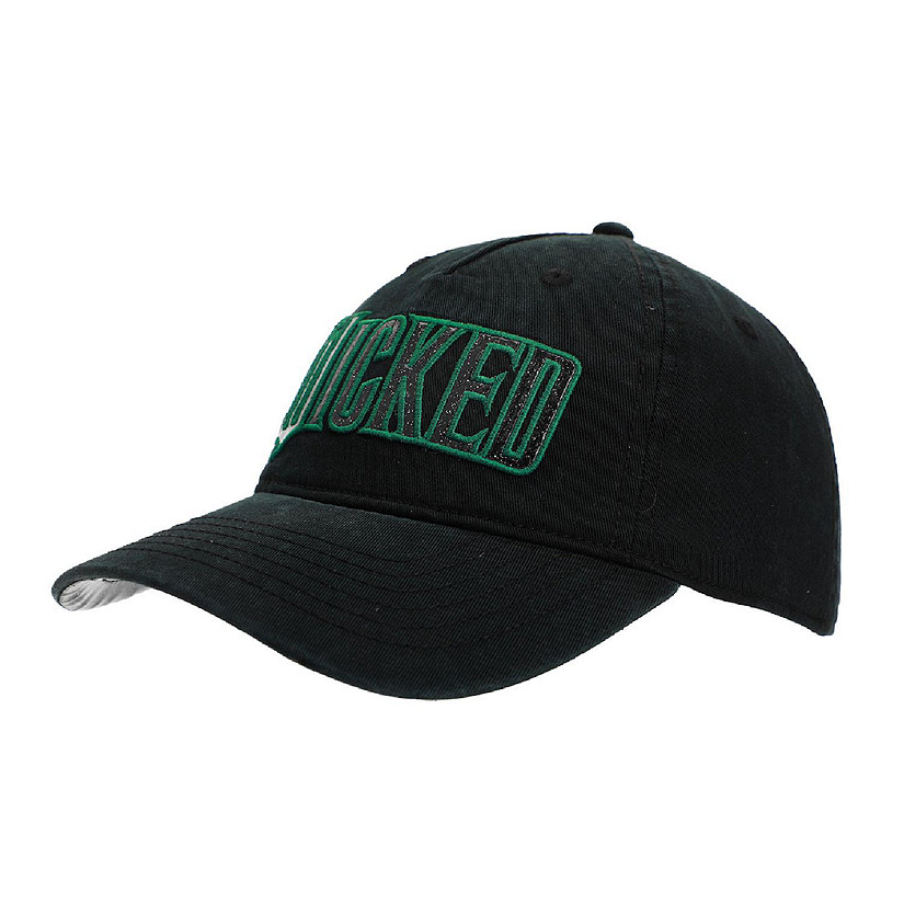 Wicked Glitter Print Logo Women's Black Unstructured Baseball Cap Image