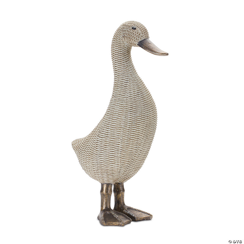 Wicker Duck Figurine (Set Of 2) 12.375"H Resin Image