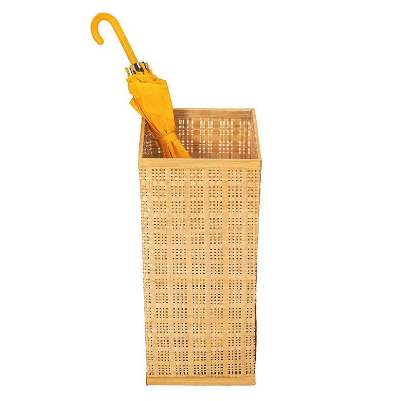 Wickerwise Natural Decorative Bamboo Umbrella Holder Stand for Indoor and Outdoor Image