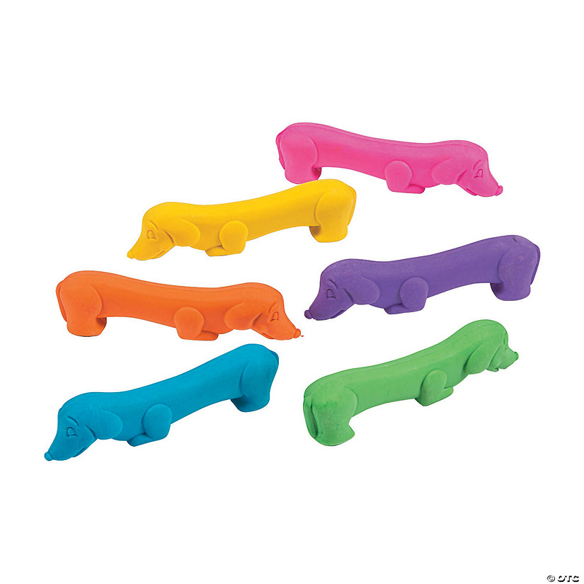 Wiener Dog Erasers Oriental Trading