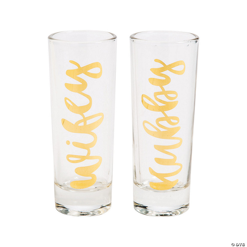Wifey & Hubby Tall Shot Glasses - 2 Ct. Image