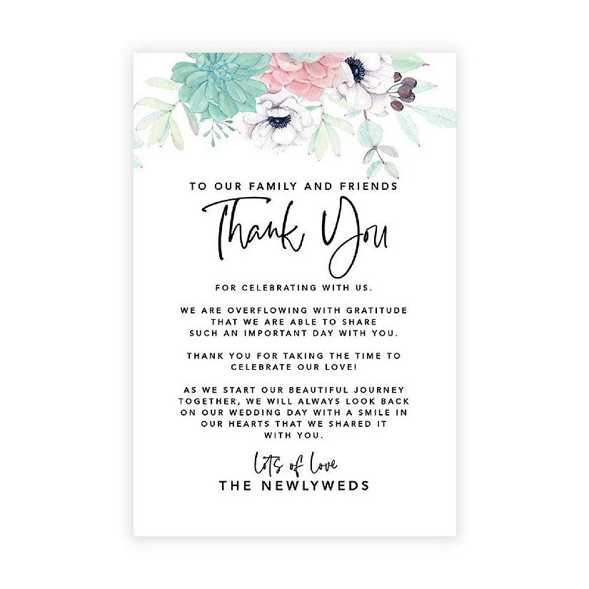 Wild Flowers TY Card 4x6IN 56PC Image