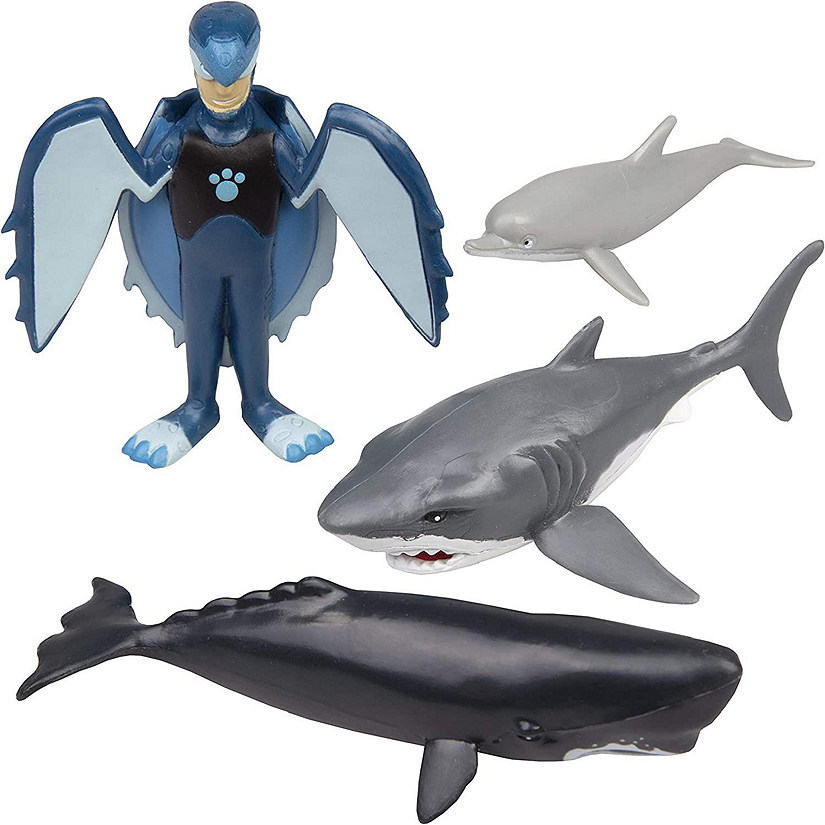 Wild Kratts 4-Pack Action Figure Set - Activate Creature Power - Swimmers Image