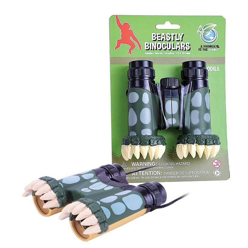 Wild Republic Beastly Binocular Crocodile Toys, 9.3 Inches Image