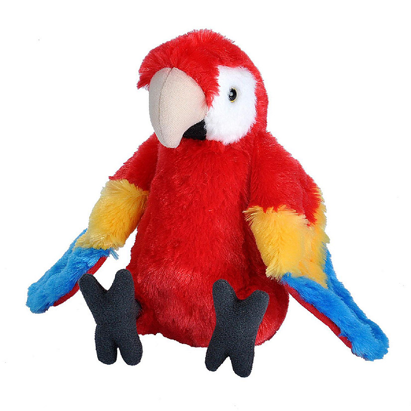 Wild Republic Cuddlekins Mini Scarlet Macaw Stuffed Animal, 8 Inches Image