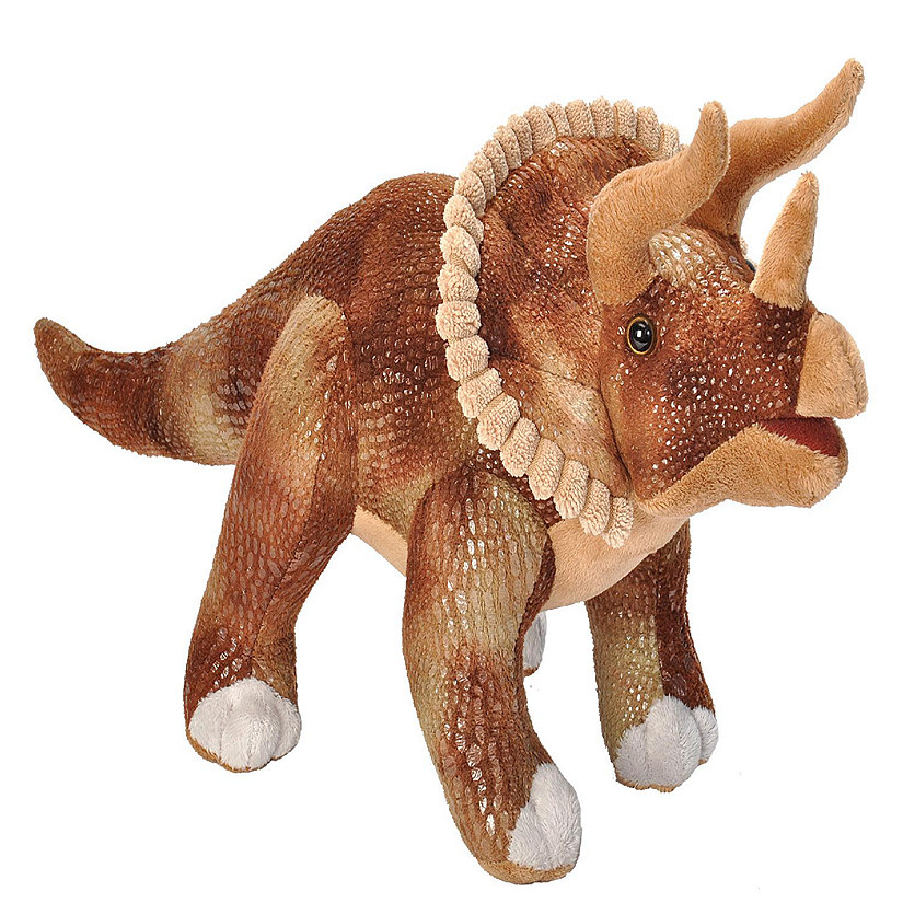 Wild Republic Dinosauria II Triceratops Stuffed Animal, 17 Inches Image