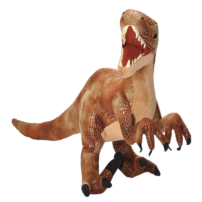 Wild Republic Dinosauria II Velociraptor Stuffed Animal, 17 Inches Image